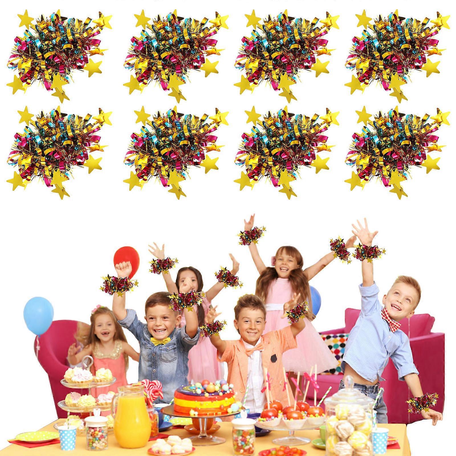 14 Pcs Glitter Sequin Pom Poms Cheerleading Wristwear Accessories for Sports Competitions and Dance Performances