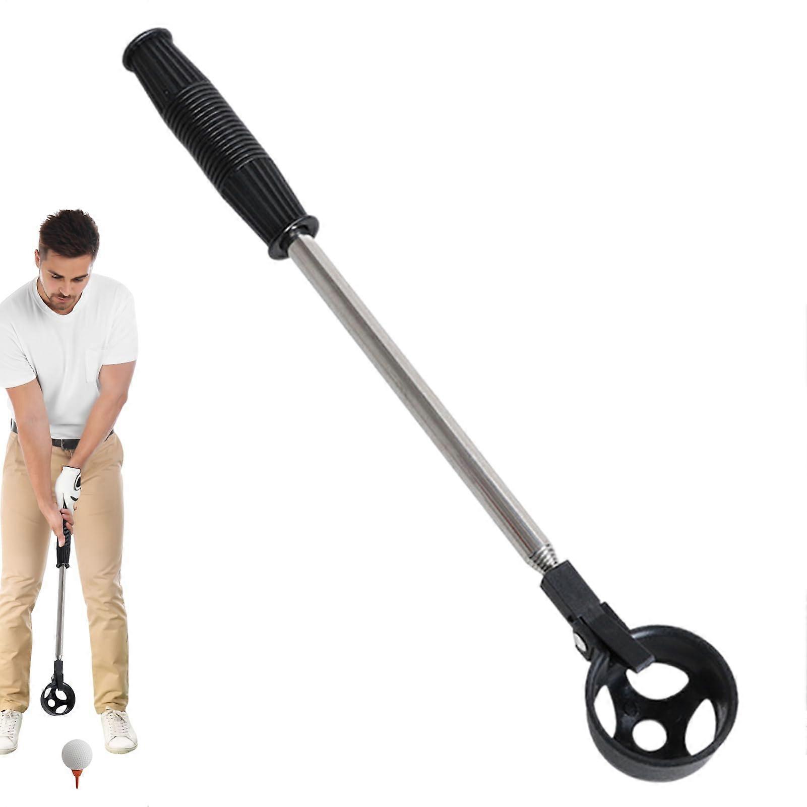Golf Ball Retriever Telescoping Tool - Extendable Ball Picker Upper With Gripper, Black, Practical Golf Accessory