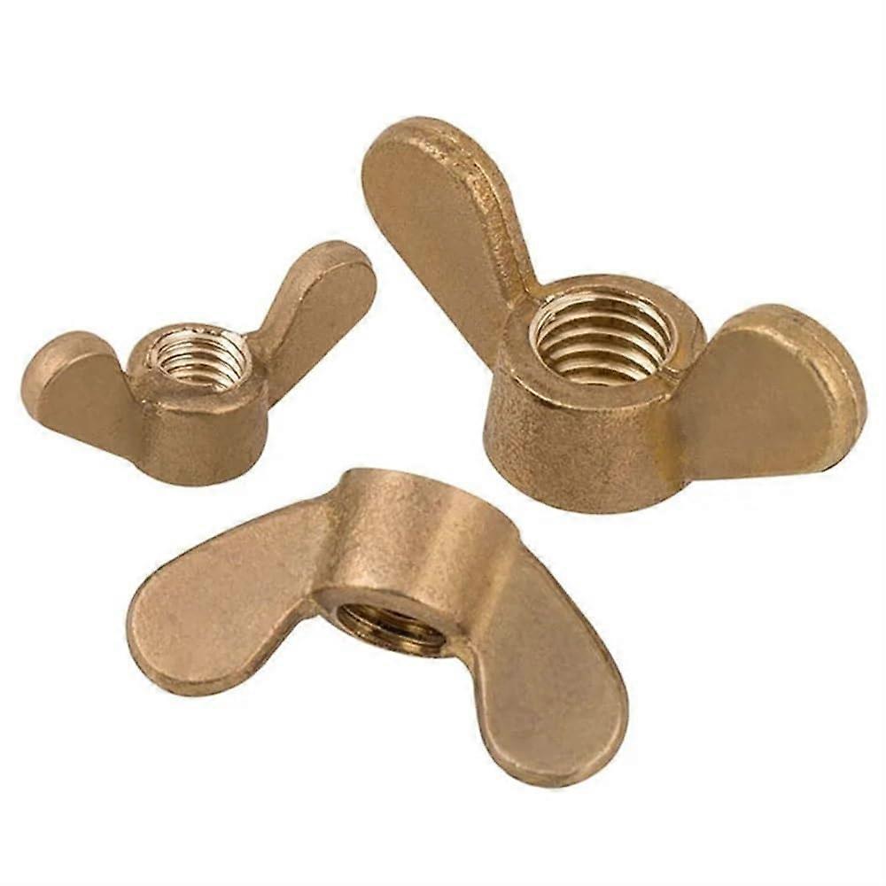 Hand Nuts 5/10 Pieces M3 M4 M5 M6 M8 M10 M12 Copper Wing Nut Brass Butterfly Nut Handheld Screw Cap (Color: 10pcs, Size: M12) M12 10 pieces.