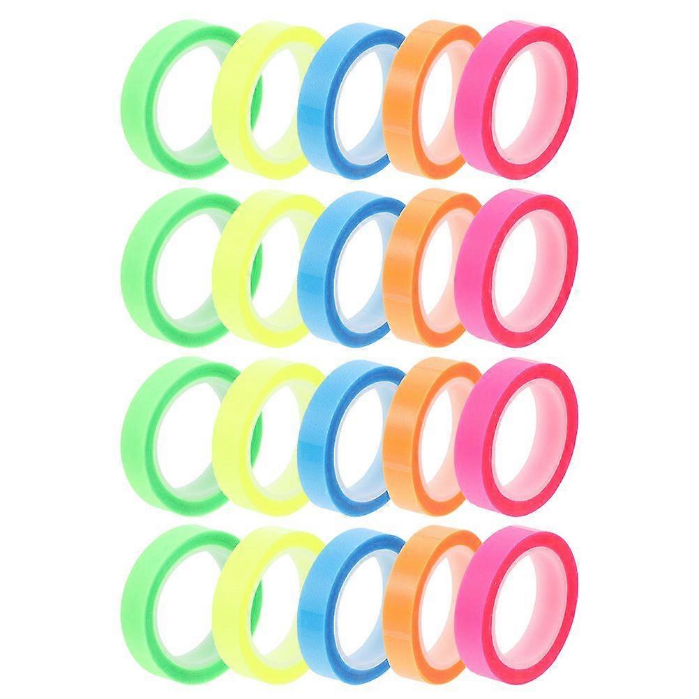 20 Rolls of Colored Marking Tapes Transparent Page Markers Professional Highlight Tapes