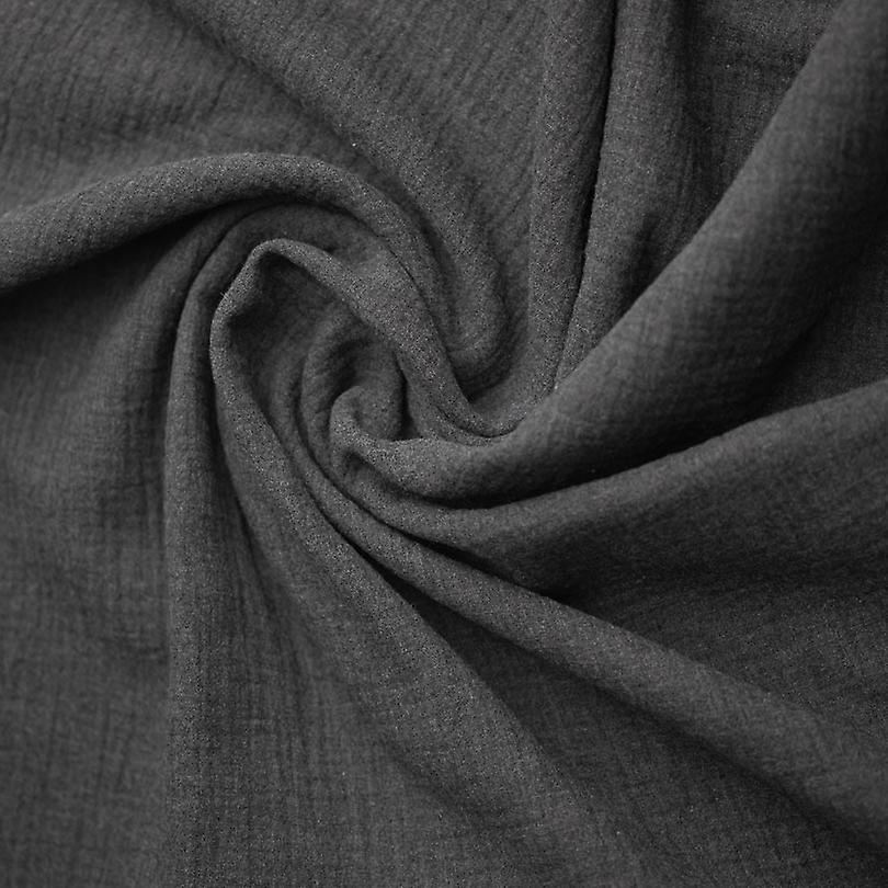 Musseline Stoff schwarz-grau