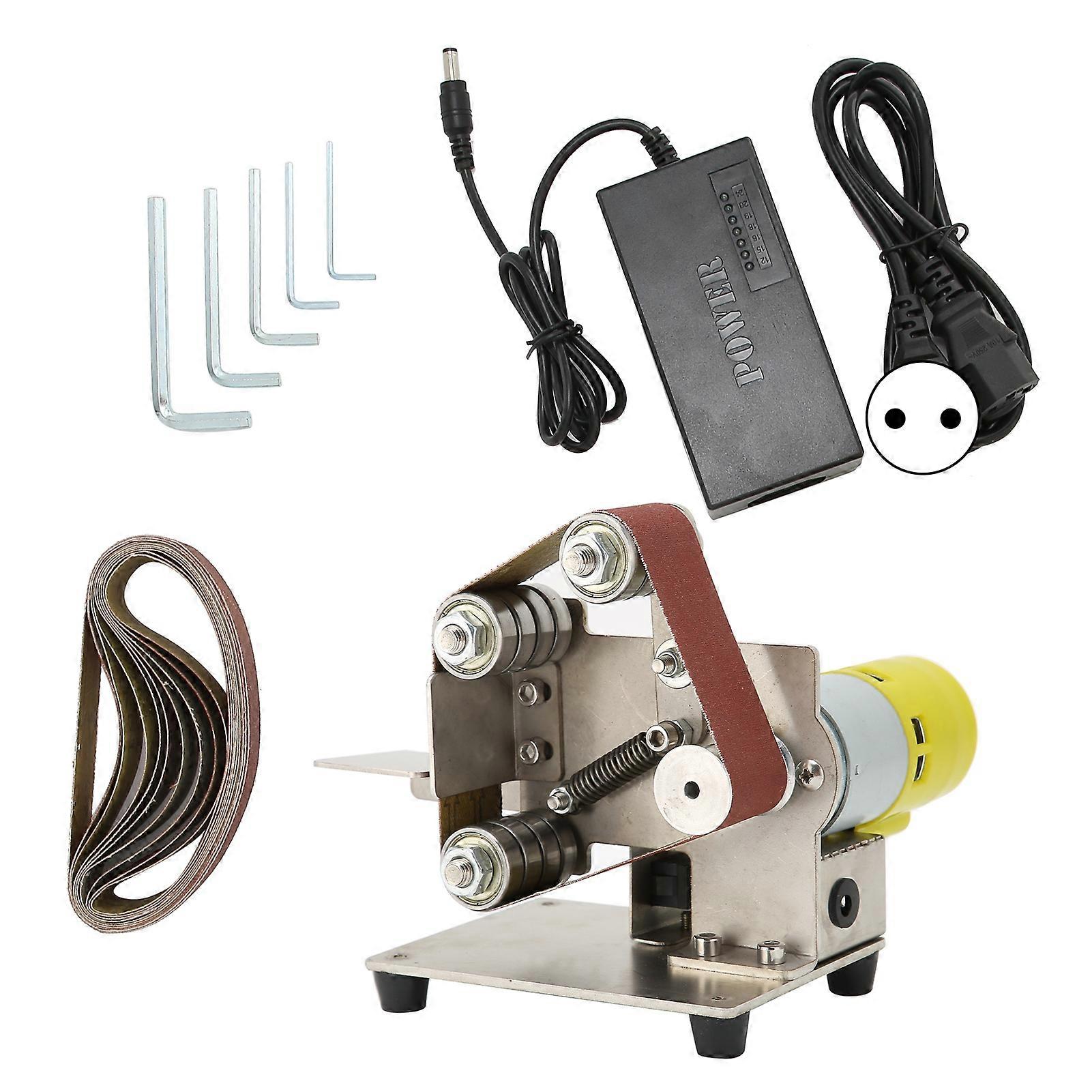 Mini Belt Sander Electric Handheld DIY Polishing Sanding Machine Sharpener Grinder AC110‑240VEU Plug 795(150W)