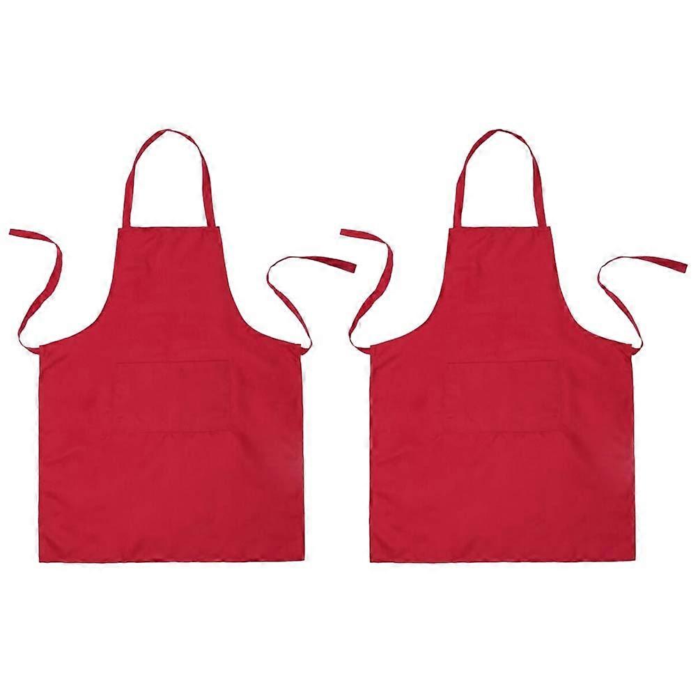 Waterproof Bib Apron for Kitchen Protection with Neck Strap 2Pcs