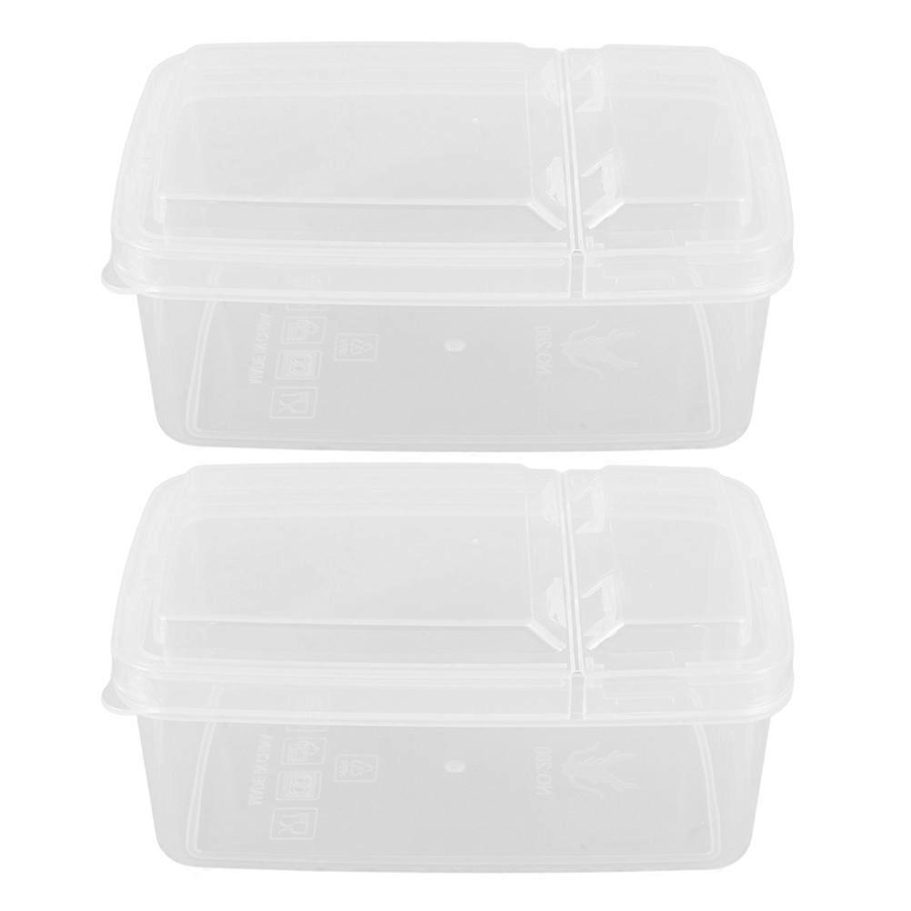 Reusable Plastic Cheese Storage Container for Fridge Organization Transparent Sealed Freshness Spacesaving Design 2 pcs