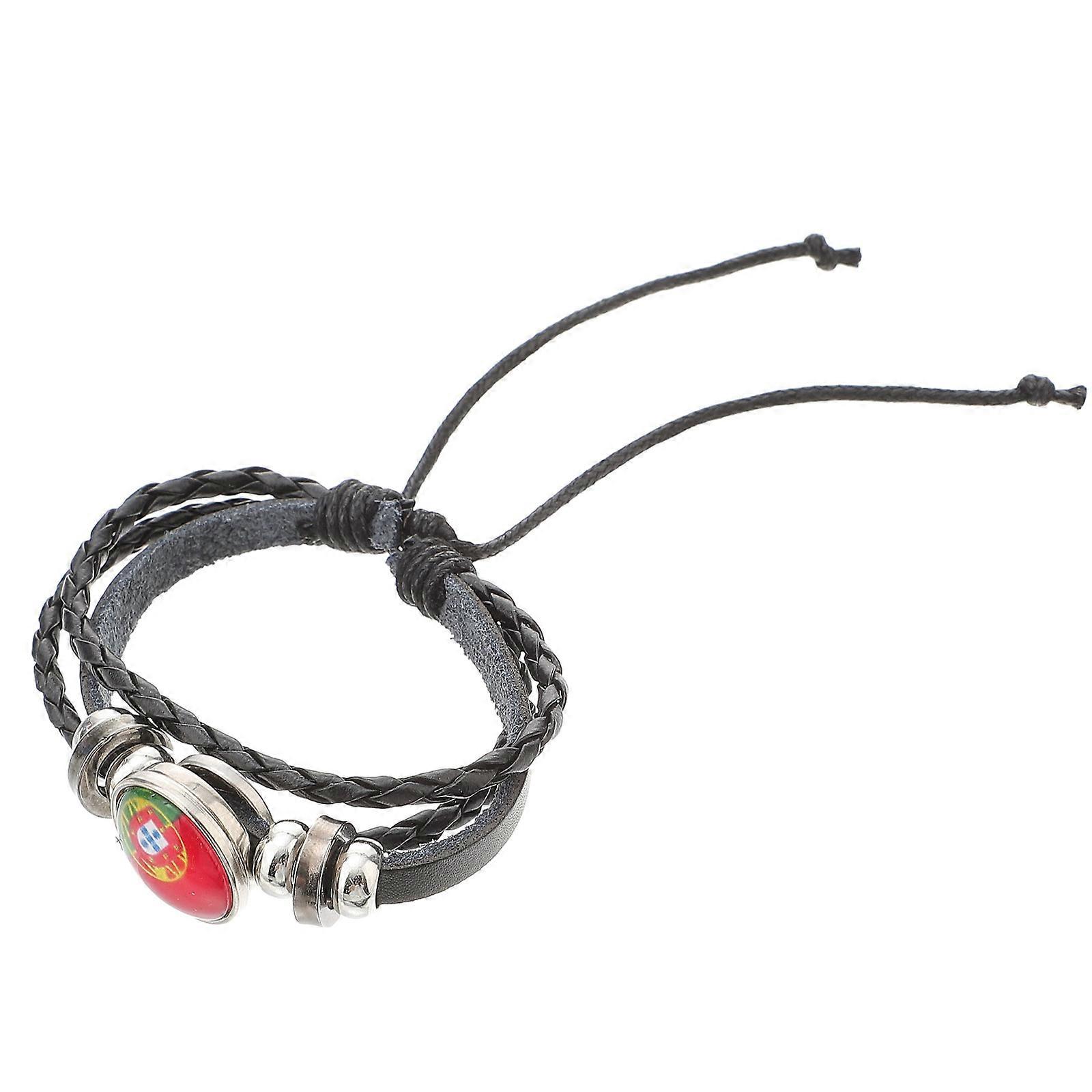 Bracelet with Creative National Flag Design for Decor Multi Color Alloy Lightweight