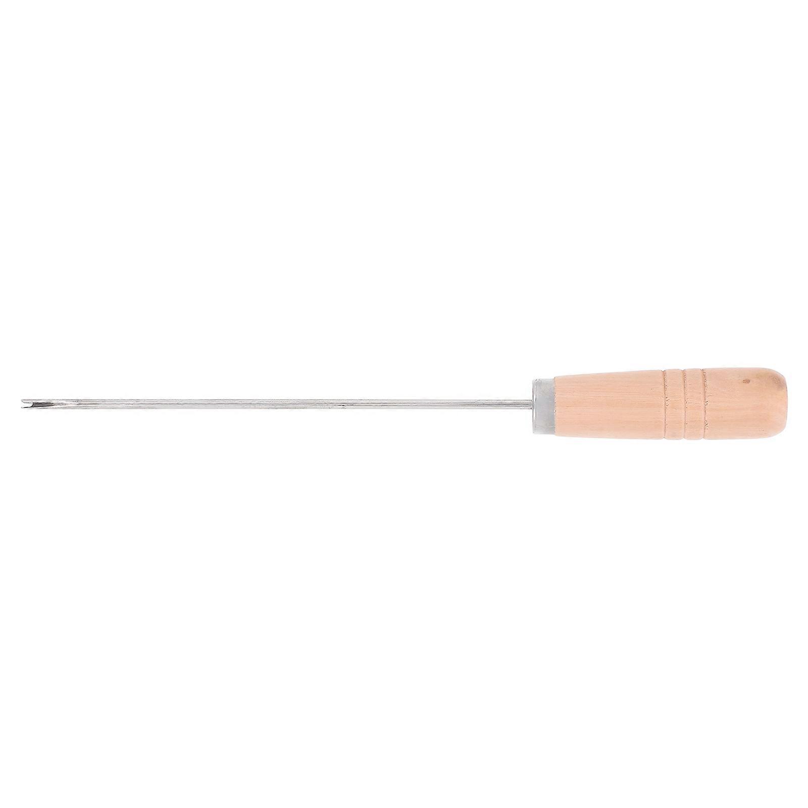 Doll Stuffing Tool with Ergonomic Handle for Efficient Cotton Filling in Dolls Toys and Pillows Light Yellow Wood Stainless Steel