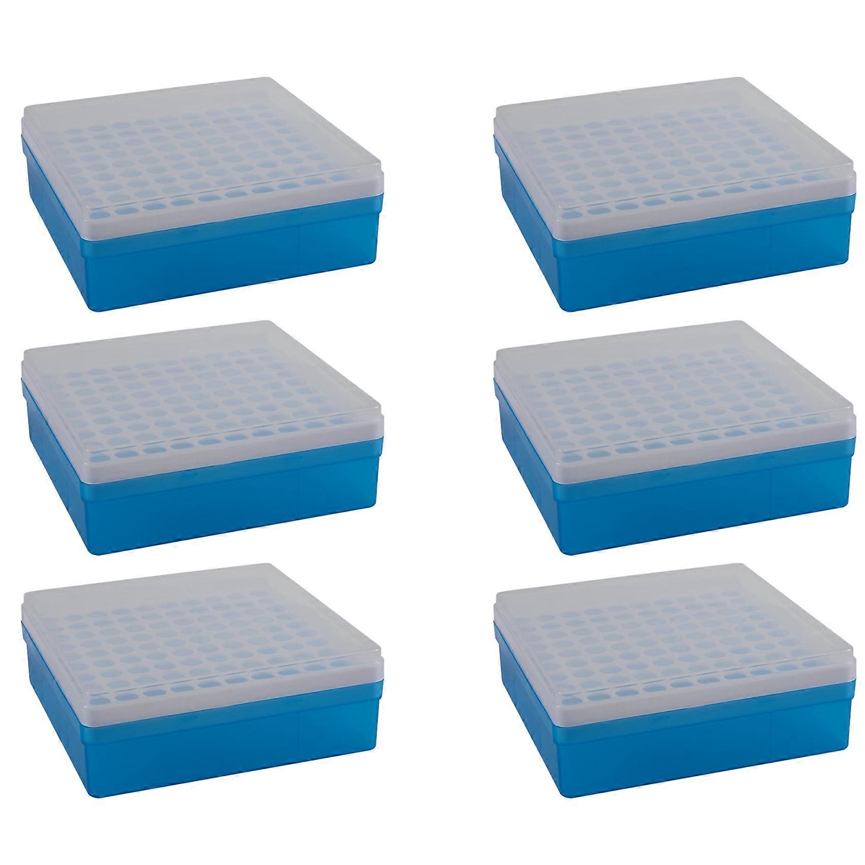 6X Plastic Square 100 Positions Laboratory 1.5Ml Centrifuge Tube Case Box