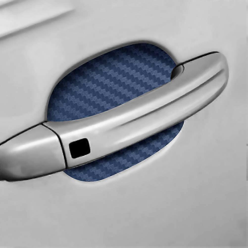 Carbon Fiber Car Door Handle Film Set Of 4 Scratch Protector Stickers For Auto Door Handles High Strength Version B