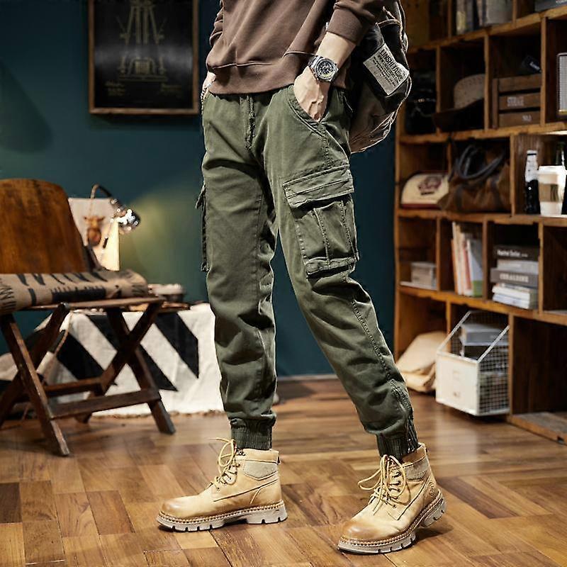 JAYSCE Men's Multi Pocket Military Jeans Casual Training Plus Size Cotton Breathable Army Camouflage Cargo Pants