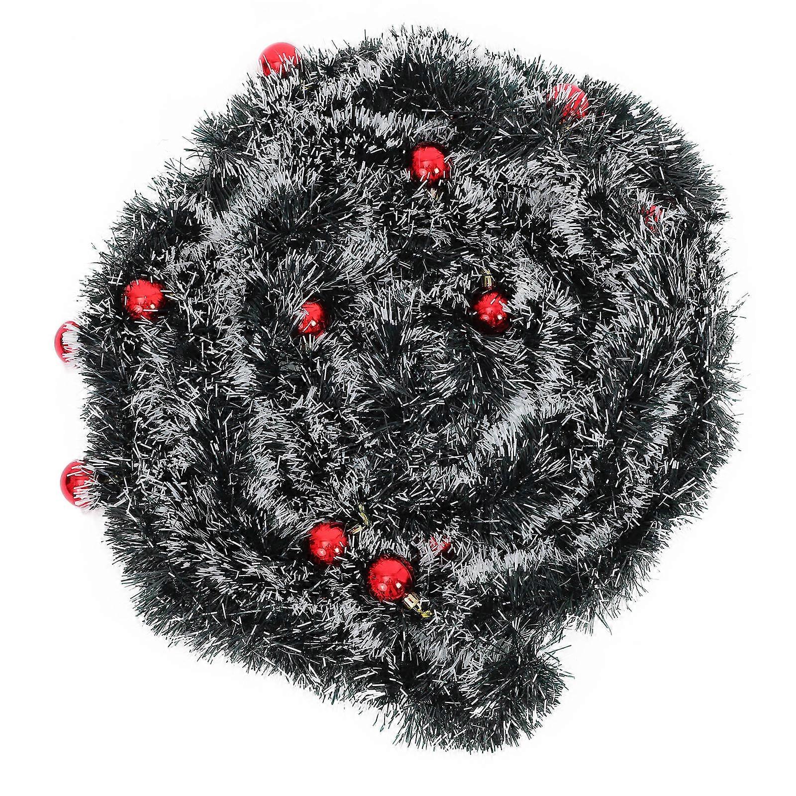 Festive Christmas Garland with Balls Soft & Wire Xmas Decoration for Home, Office & Classroom Multifunctional Artificial Plant Decor Tree Ornament