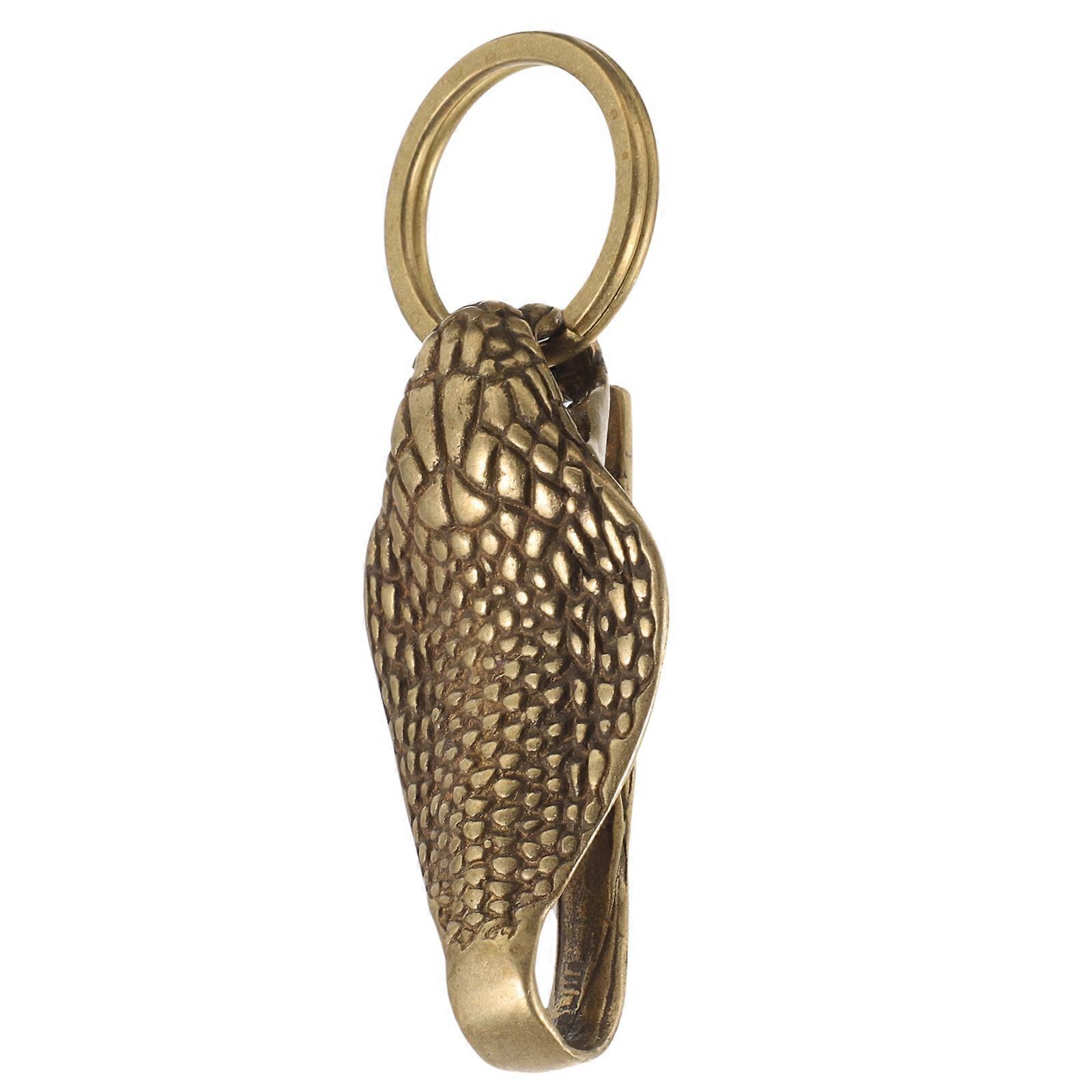 Retro Snake Shape Brass Keyring Buckle For Special Occasions 6.00X2.30X1.20cm Durable 1Set