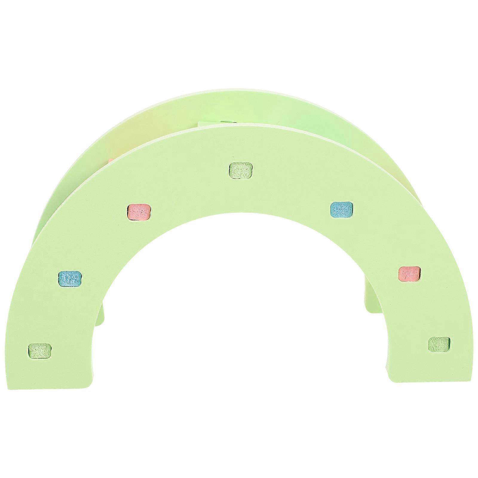 Light Green Hamster Climbing Bridge Made of Safe PVC for Small Pets Play and Exercise 14.5 x 5 Inches