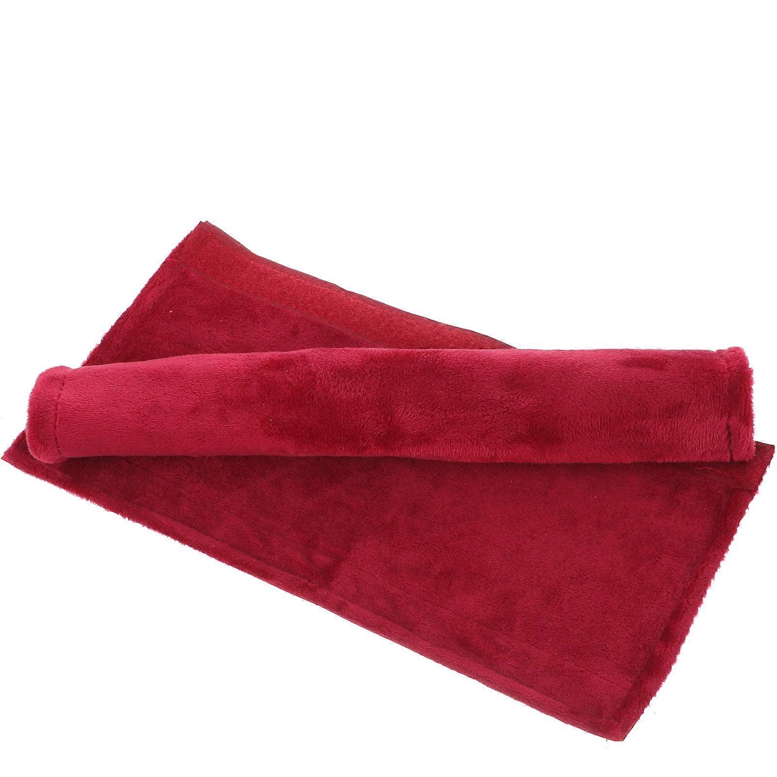 Red Plush Door Handle Covers for Protection Durable and Sturdy Suitable for Various Handles 2 Pieces