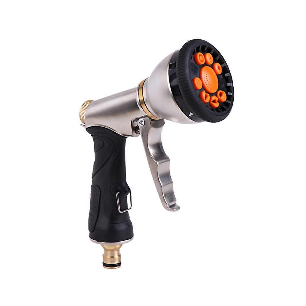 Gardening Nozzles Hose Nozzle Thumb Control 9 Patterns Watering Black Copper Material for Homeowners and Gardeners 1Pack