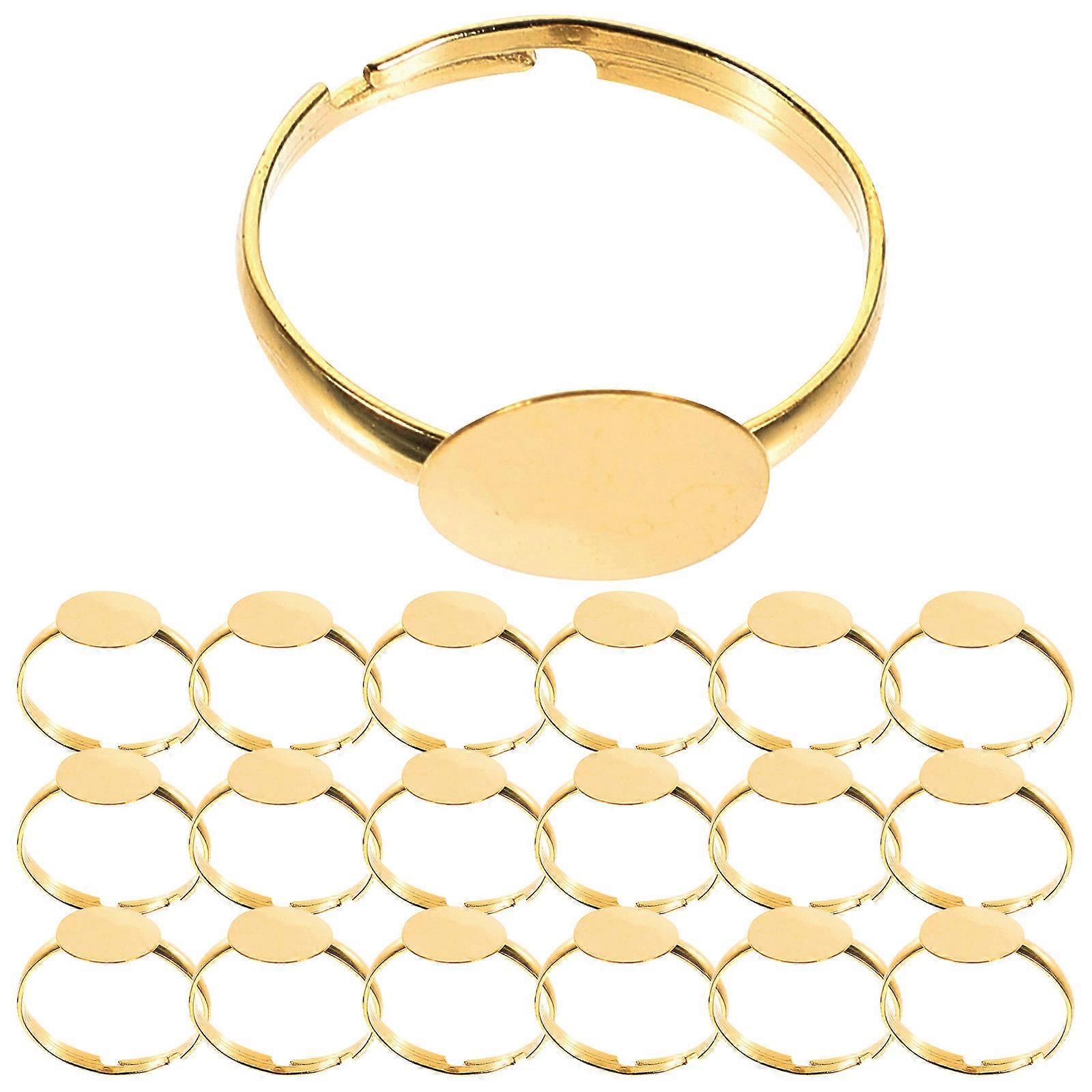 100pcs Adjustable Ring Blanks for DIY Jewelry Making – Versatile Bezel Bases for Custom Finger Ring Designs in Crafts and Personal Use