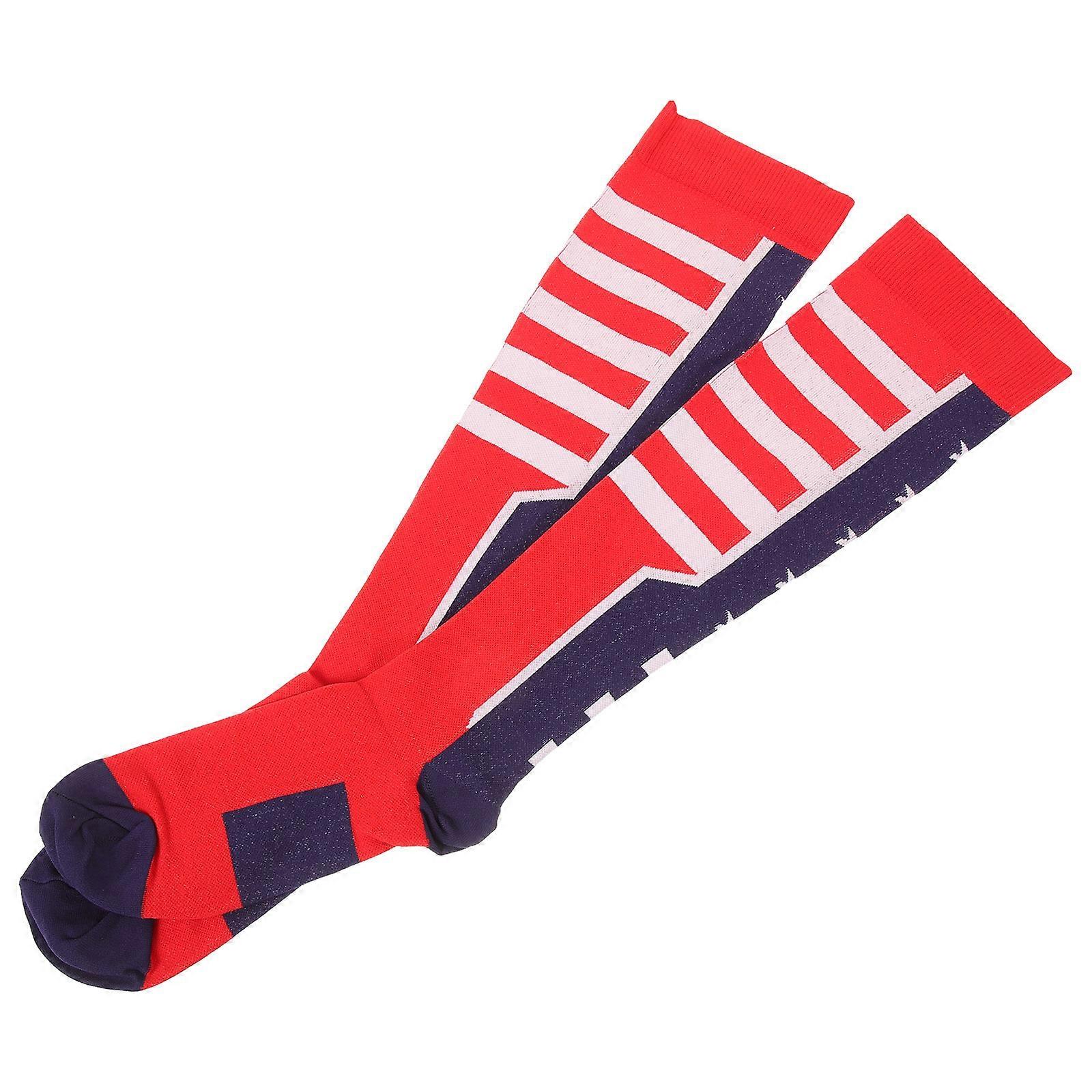 American Flag Printing Long Stockings for Women with Elastic Texture and Comfortable Fit Size L/XL