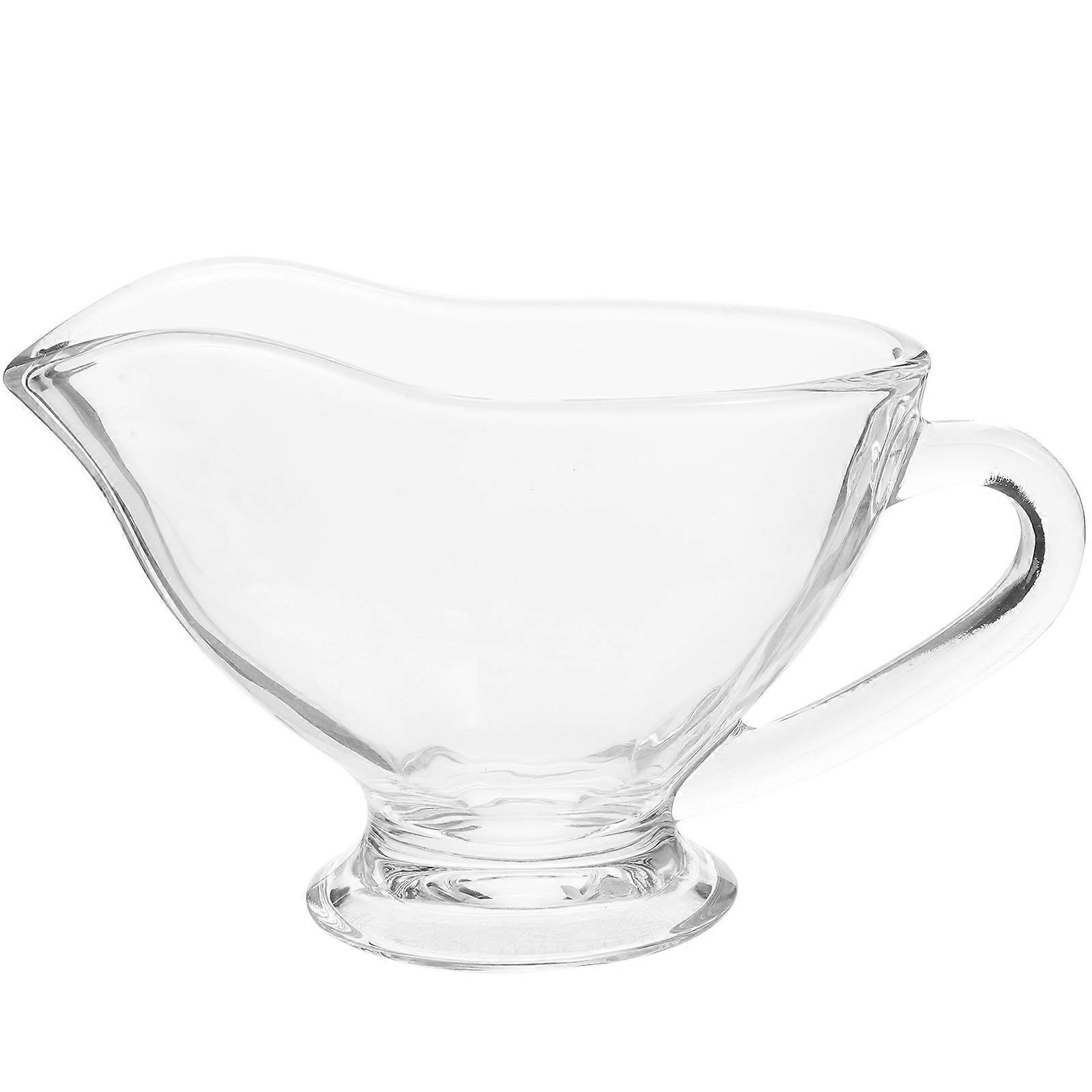 Clear Container For Creamer Boat-Shaped Gravy Boat Glass For Family And Friends Housewarming Party 5.9X3.5X2.8in Serving Sauces 1Pack