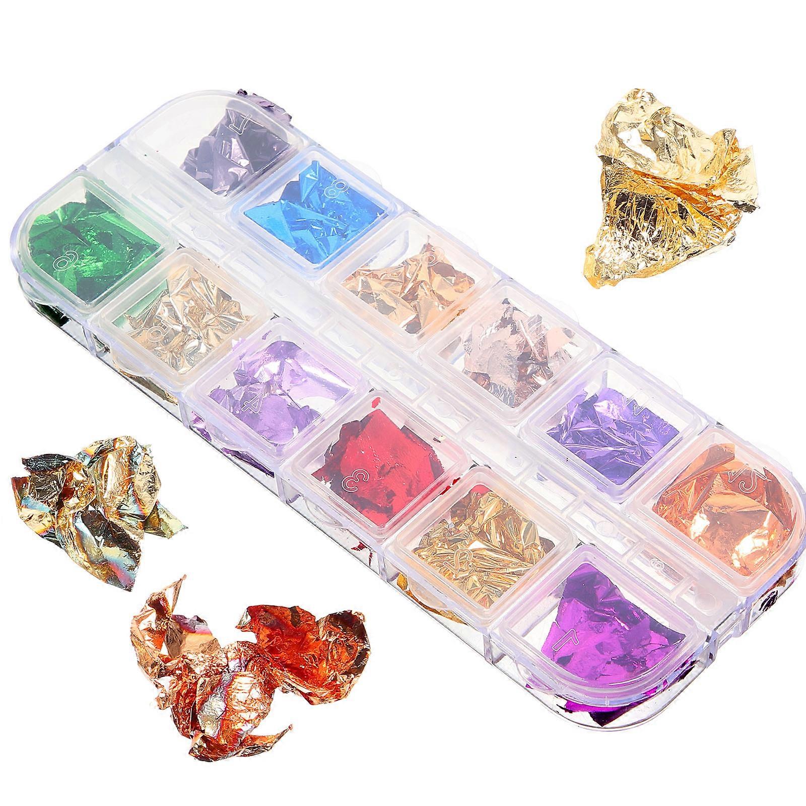 Metal Foil Crafts Flakes Epoxy Craft Filler Tinfoil Decoration Resin Foil Foil Paper Decoration Fillers for Resin Crafting Projects