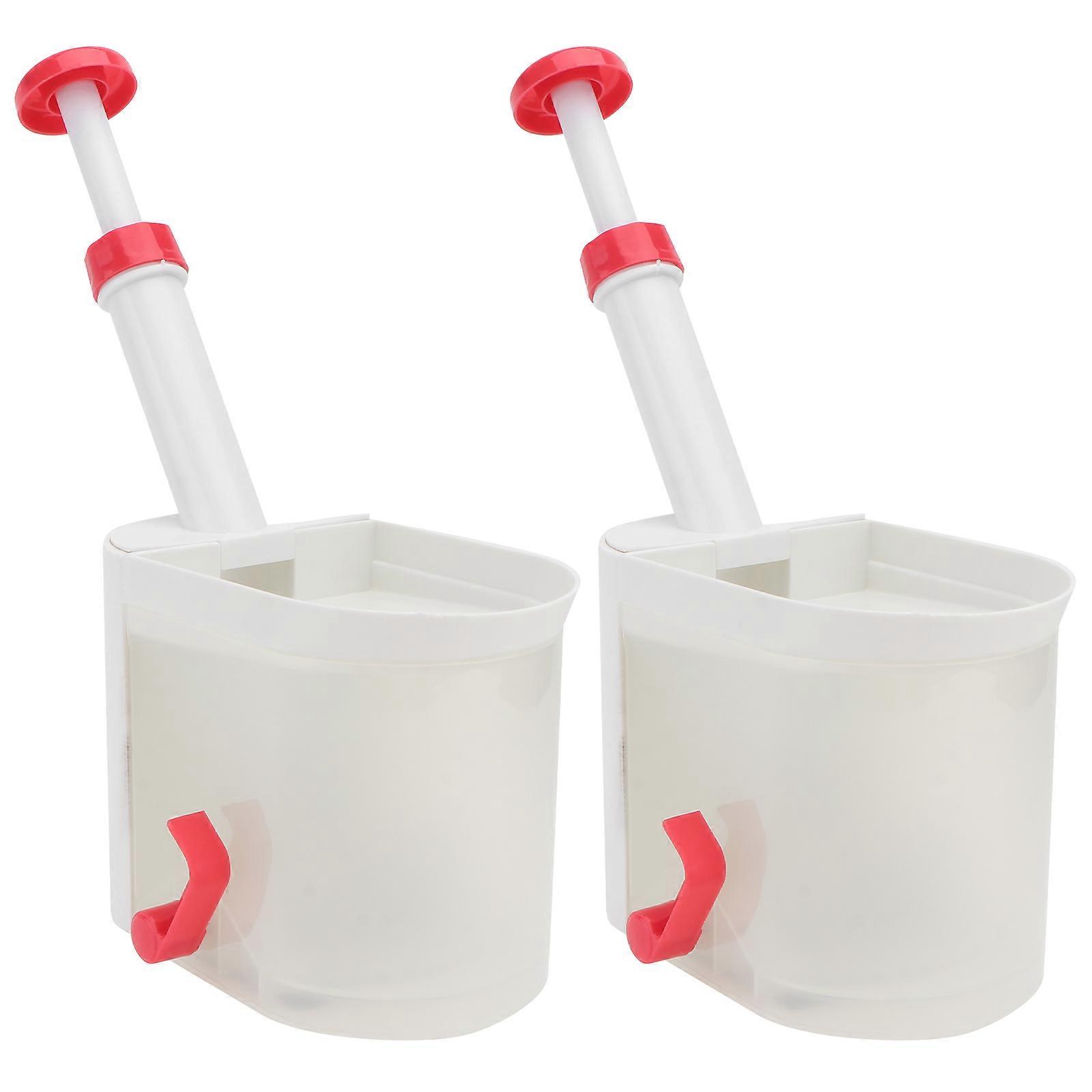 2pcs Convenient Cherry Corer Pitter Kitchen Gadgets Tools Cherry Pitter Fruit Core Remover for Home (White)