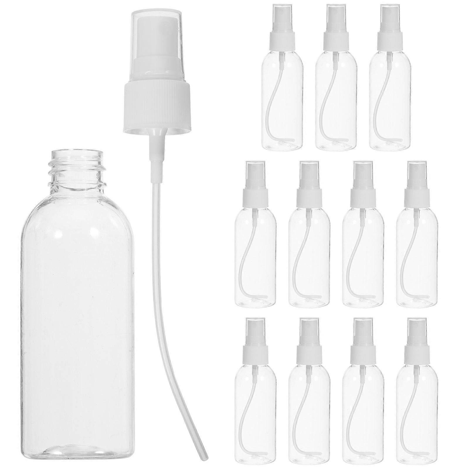 Subpackaging Bottles Transparent Press Pump Bottle for Storage Use 12Pcs