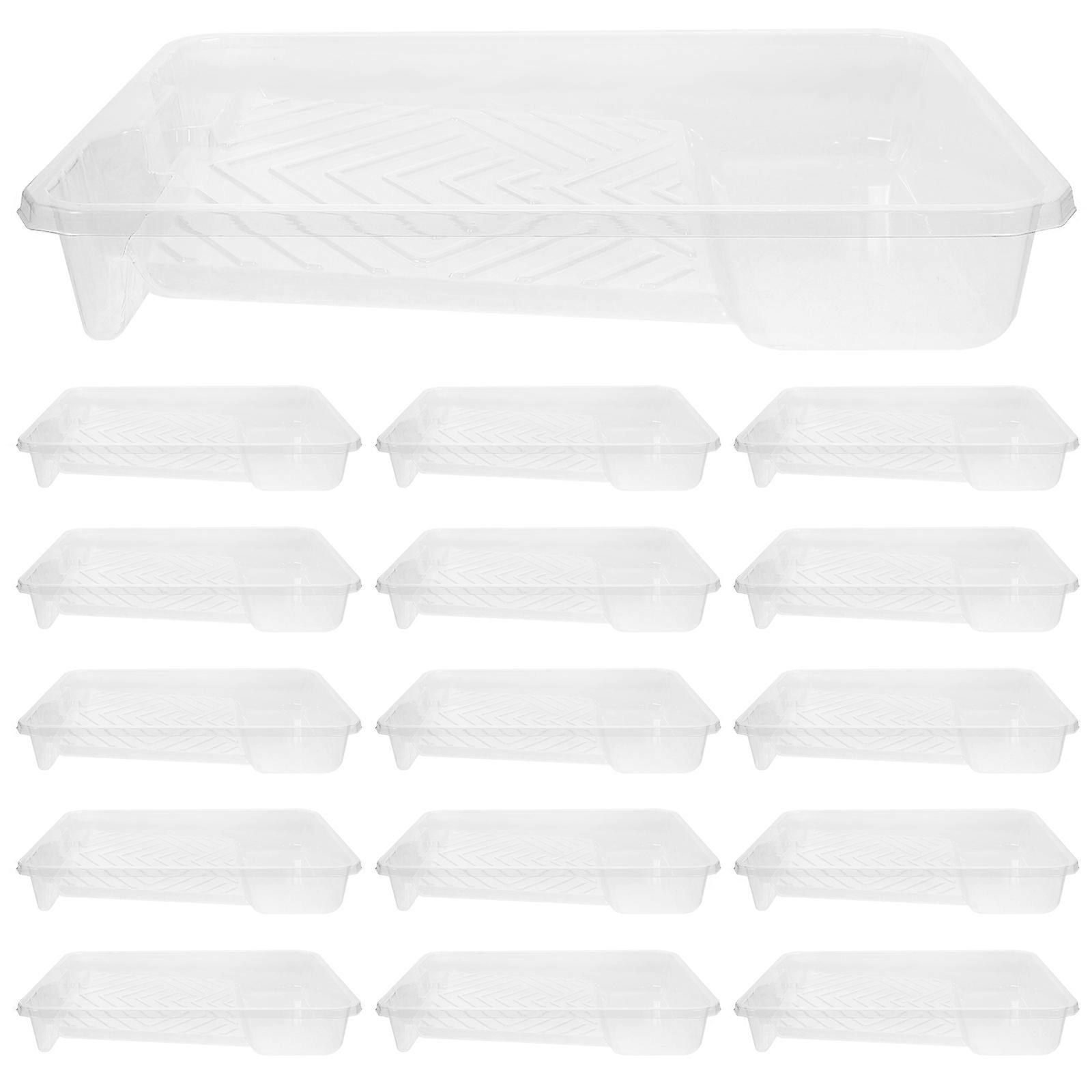 PVC Paint Liner for Decoration Transparent Large Capacity with Textured Interior 6 Pieces