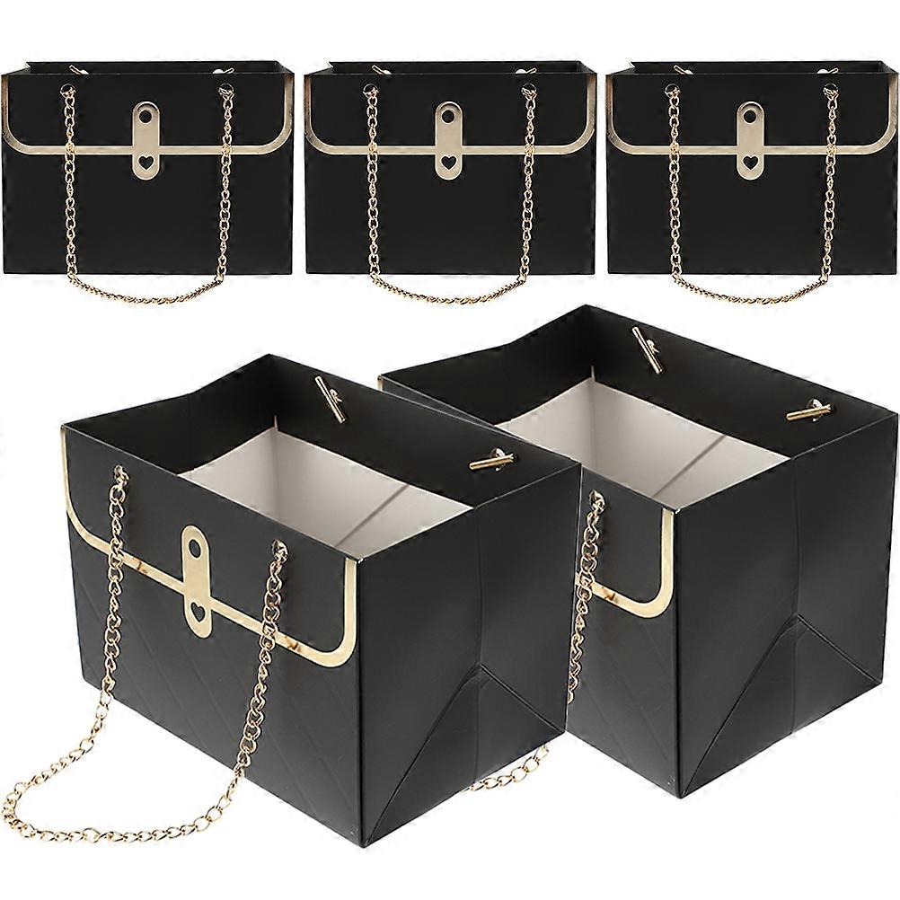 Handbags For Home Use And Retail With Floral Design In Rectangular Shape 5Pcs