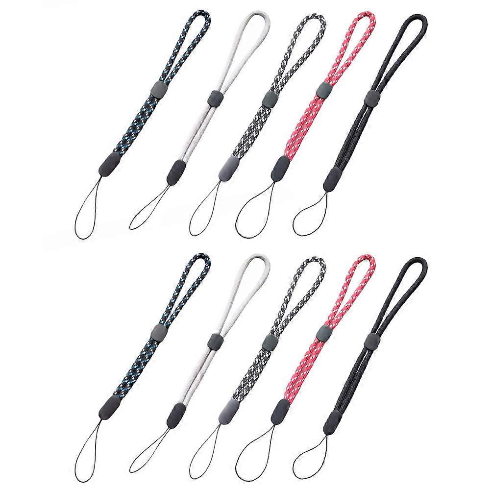 10Pack Adjustable Hand Wrist Lanyard With Movable Button For Everyday Use Assorted Color Anti-lost Tool