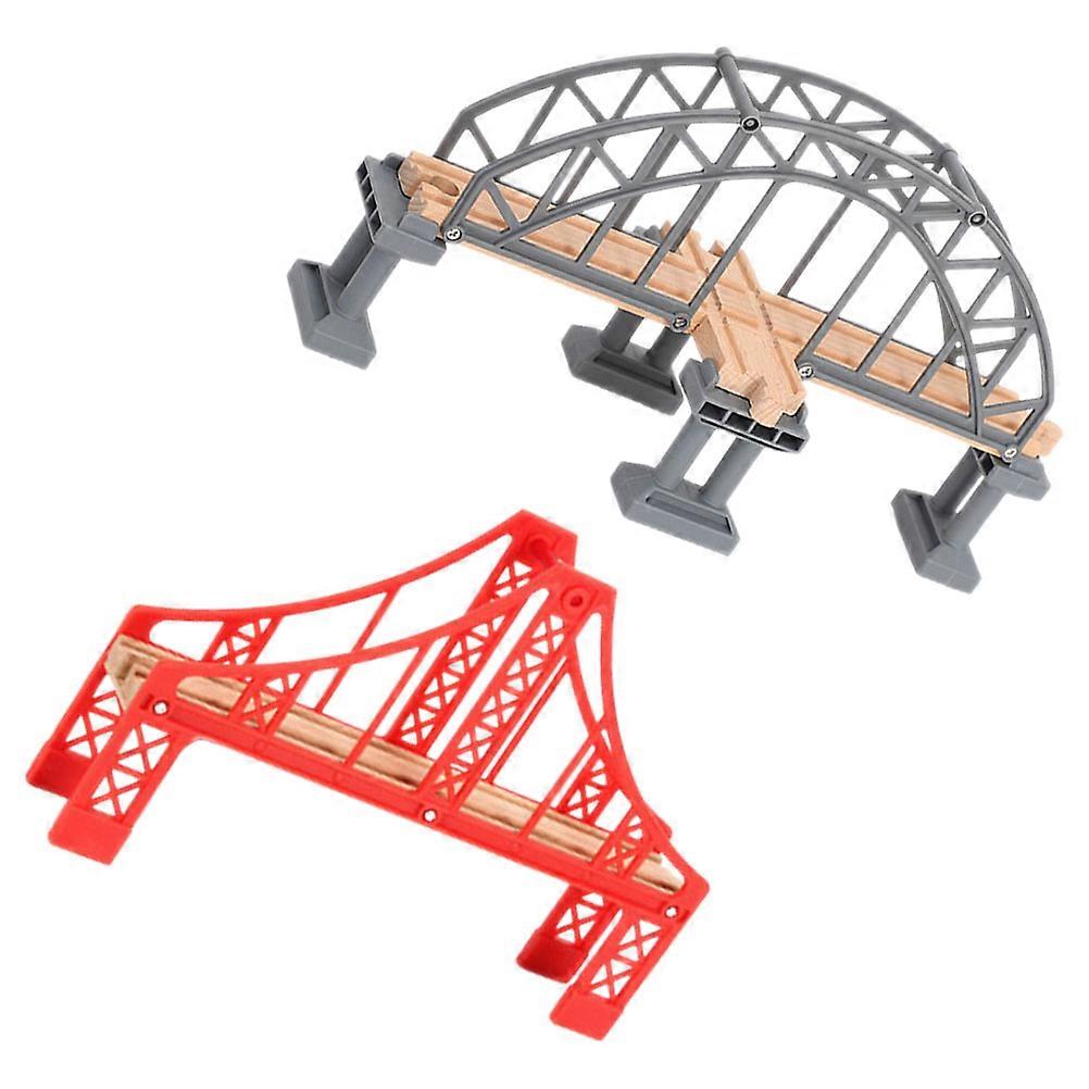 2pcs Train Scene Layout Bridge Replacement For Track Expansion And Safe Railway Accessories For Imaginative Play With Trains