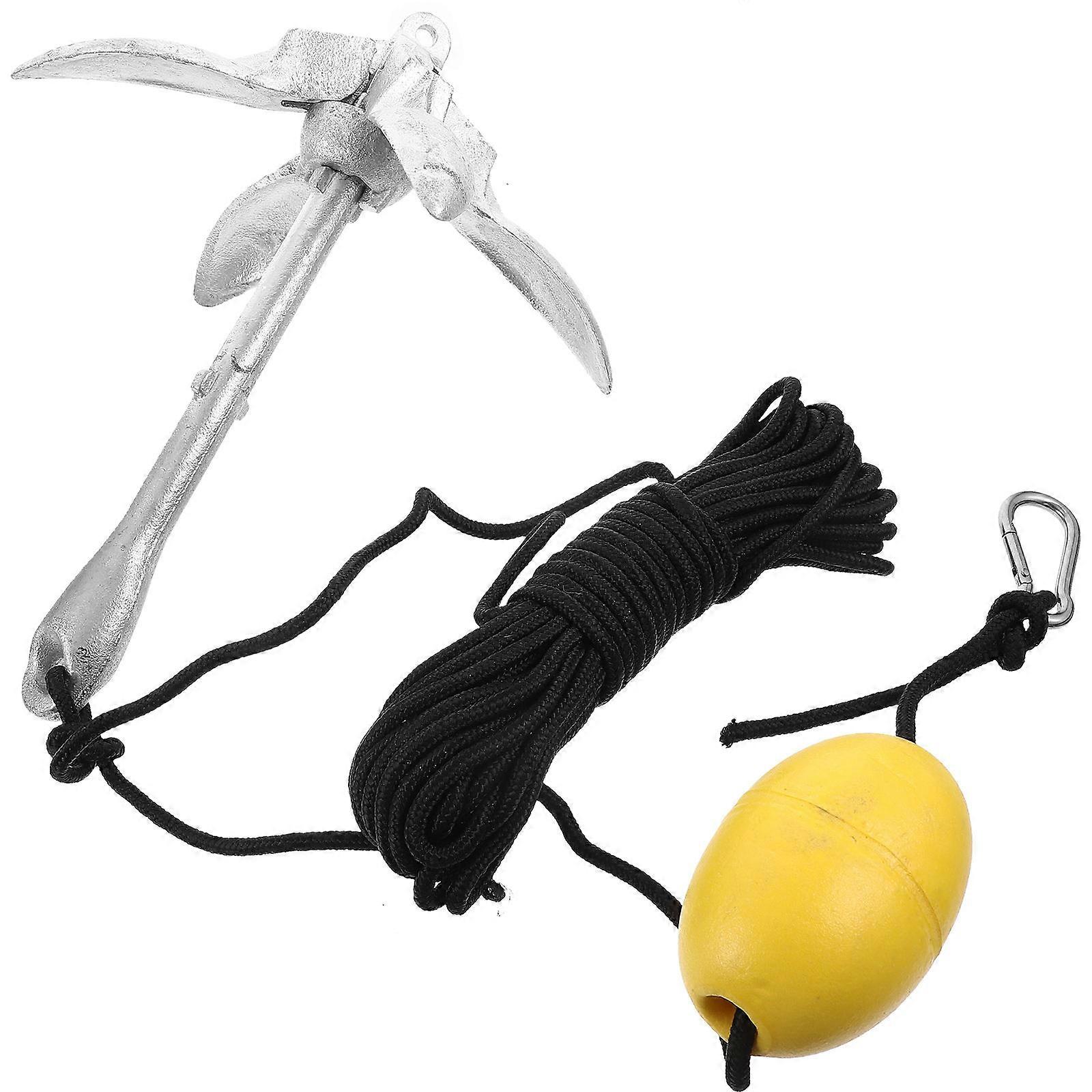 Set di ancore pieghevoli in argento per barche con design a 4 artigli adatto per kayak e canottaggio 7.87