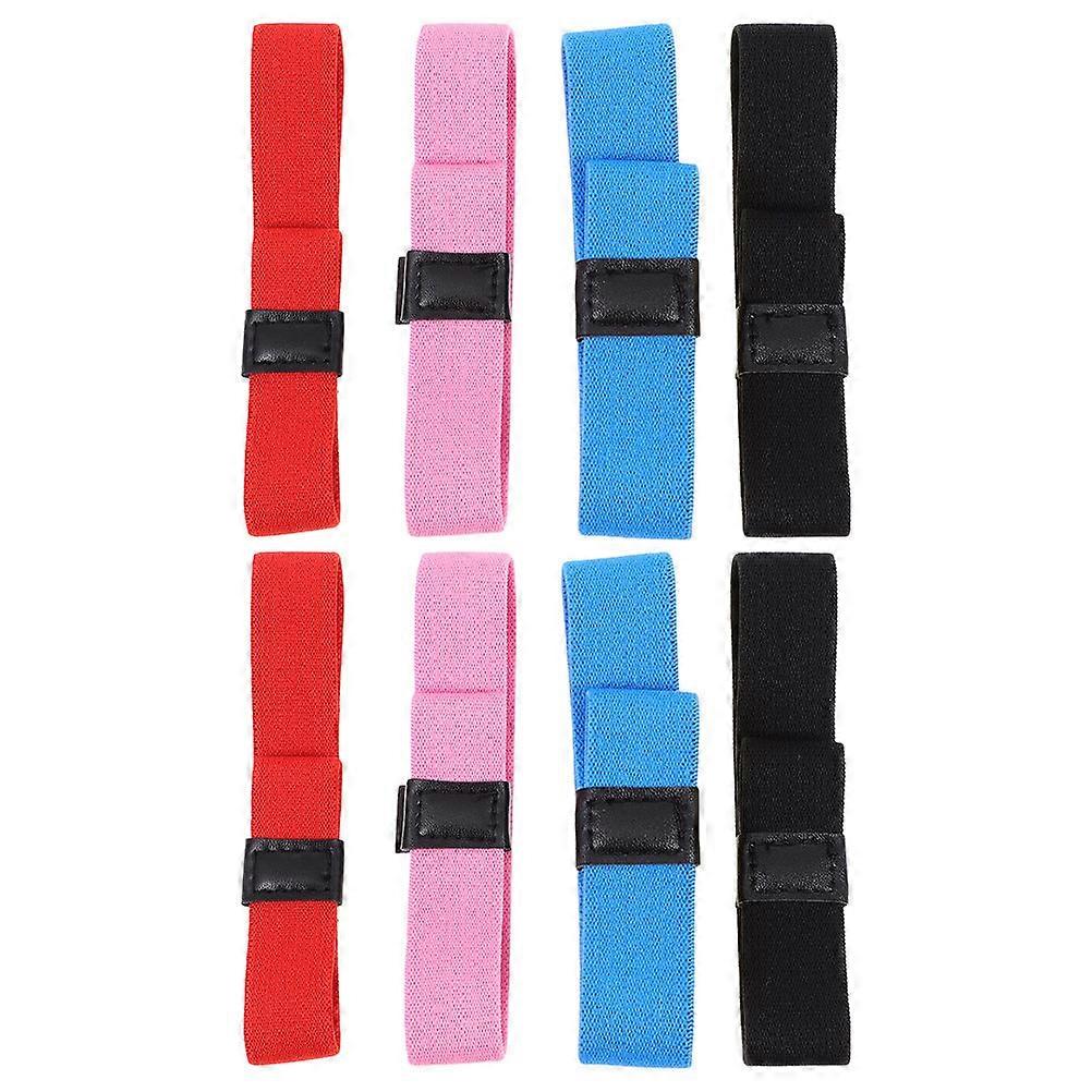 Lunch Box Elastic Band Straps Daily Use Red 12X2X0.1CM Food Storage 8Pcs
