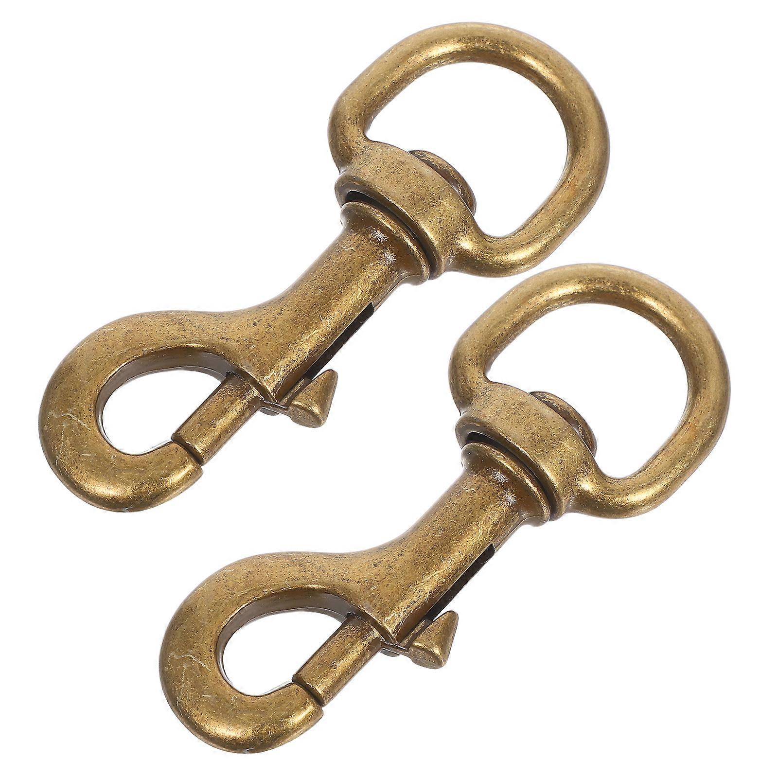 Pet Collar Hooks with Swivel Joint for Convenient Use on Harness Made of Zinc Alloy Coffee Color