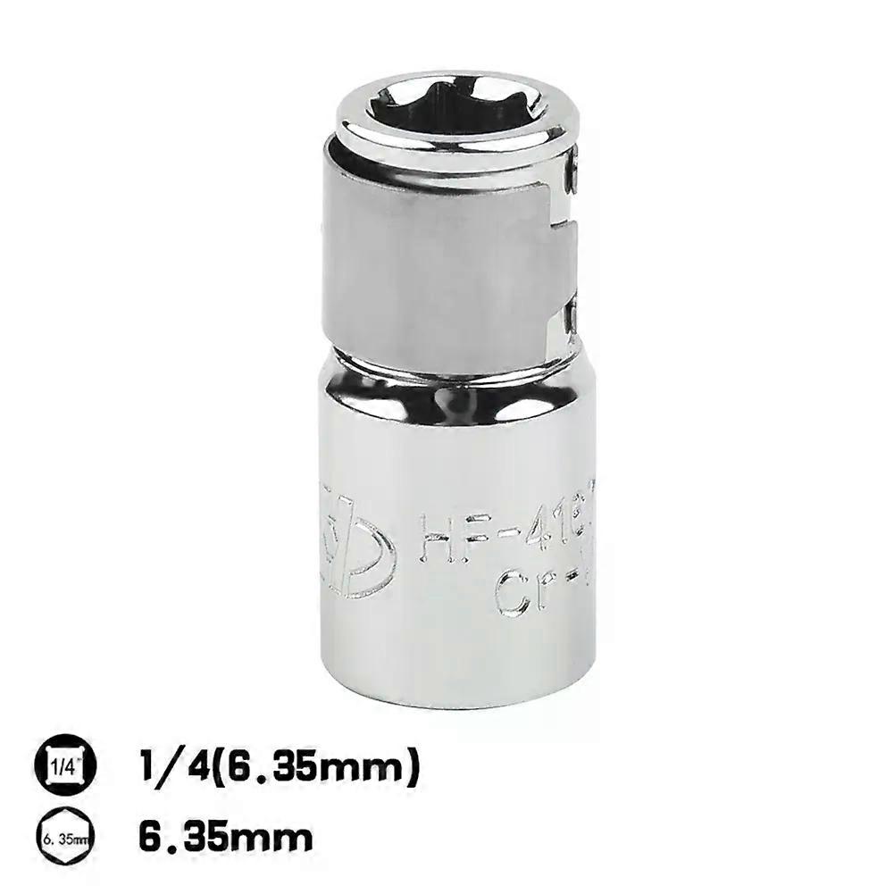 1PC 1/4" Chrome Vanadium Steel Socket Adapter Steel Square Drive to 1/4" Socket Hex Bits Converter Screwdriver Holder