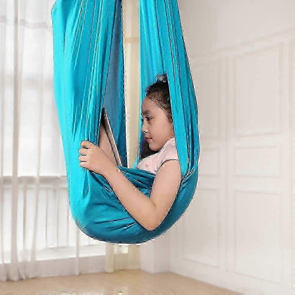 PIAO Children's swinging hammock, indoor swing elastic Cuddle Hammock Sensory Swing Ideal for ADHD, Asperger's and sensory integration as well as auti