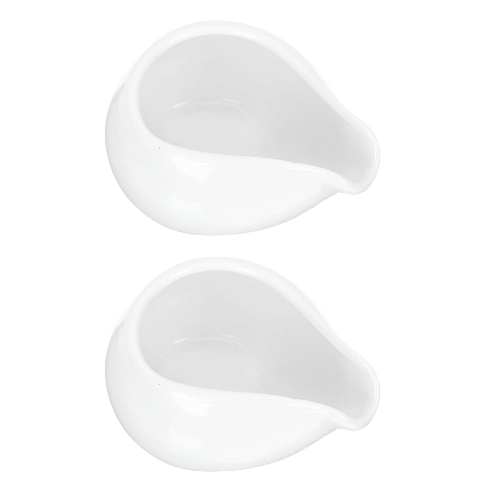 2 Pack Ceramic Creamer Jug Mini Creamer Pitcher Porcelain Sauce Gravy Boat Pitcher Sauce Serving Dish Sauce Jug Dipping Bowls Mini Syrup Pitcher For