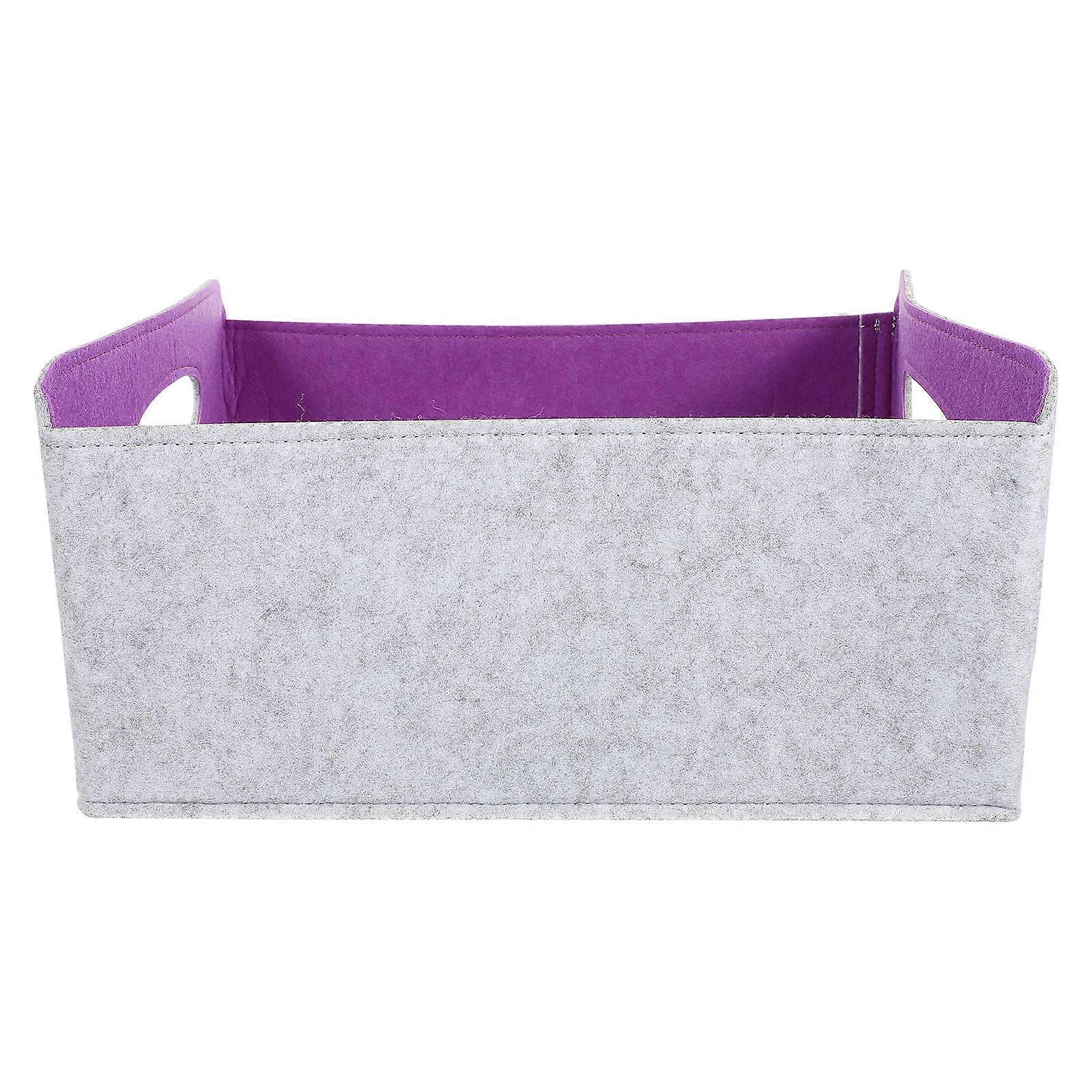 Felt Storage Basket for Clothes Toys and Sundries Multi Color Large Capacity with Handle