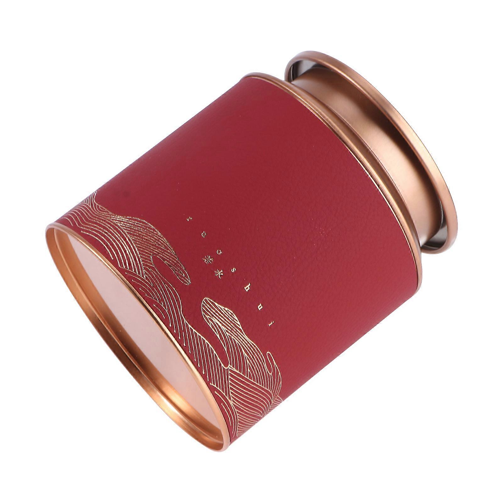 Large Round Tea Can Airtight Container Designed For Tea Leaves Perfect For Home Or Party Use 1Pc