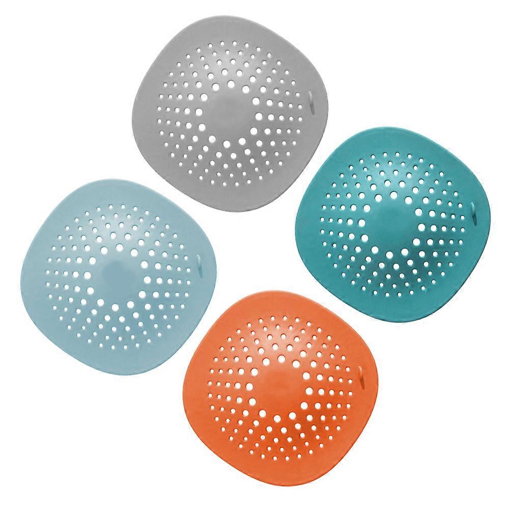 4Pcs Assorted Color Sink Strainer For Bathroom Use Effective Hair Catching And Drainage Speed-