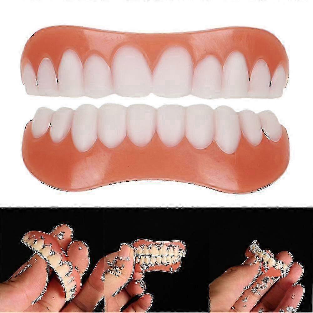 Dentures for Upper and Lower Jaw - Natural Comfortable Teeth Protection - 4pcs