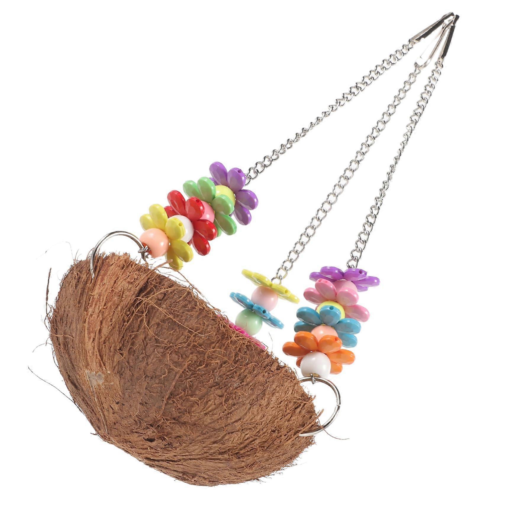 Bird hammock for pets, comfortable sleeping nest hanging hut made of durable material for parrots and canaries, providing rest and play opportunities.