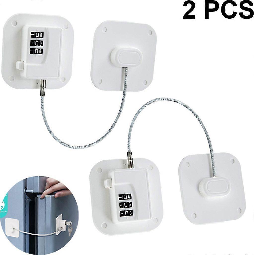 Keyless Digital Refrigerator Lock - Child Safety Password Lock with Strong Adhesive, Suitable for Fridges & Cabinets