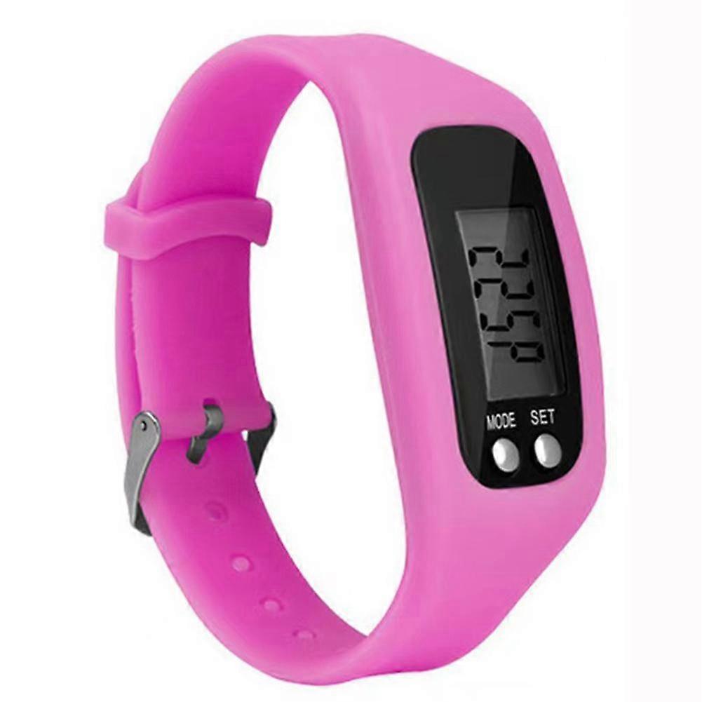 For Silicone Electronic Pedometer with LED Display Step Counter Calorie Distance Tracker Watch for Fitness Running Walking