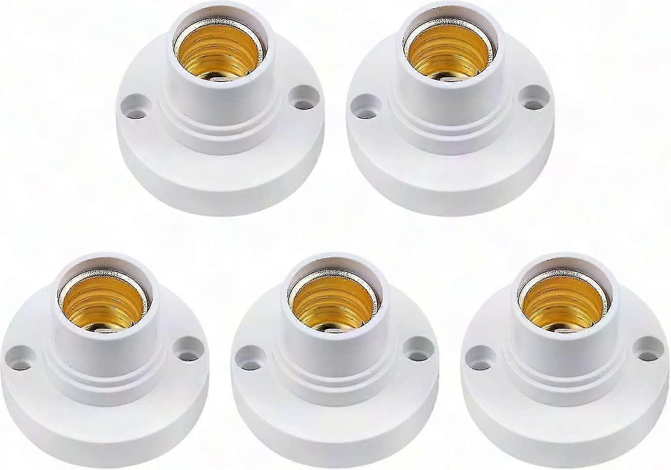 5pcs E14 Lamp Holder, Plastic Edison Screw Light Bulb Socket, Ceiling Light Fixture Base