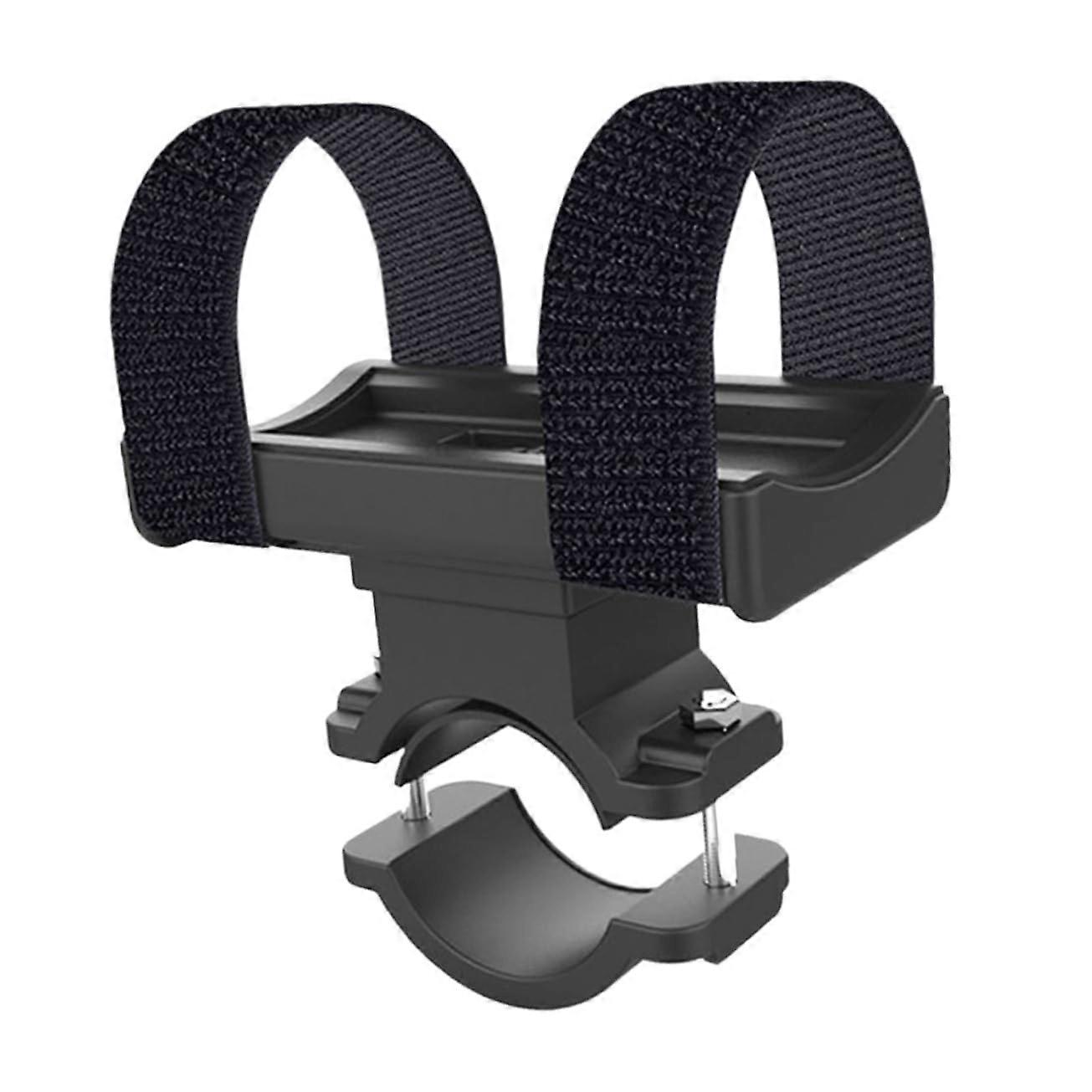 Universal Handlebar Mount for Flashlight - Black Plastic Bicycle and Motorcycle Light Holder with Clamp Compatibility