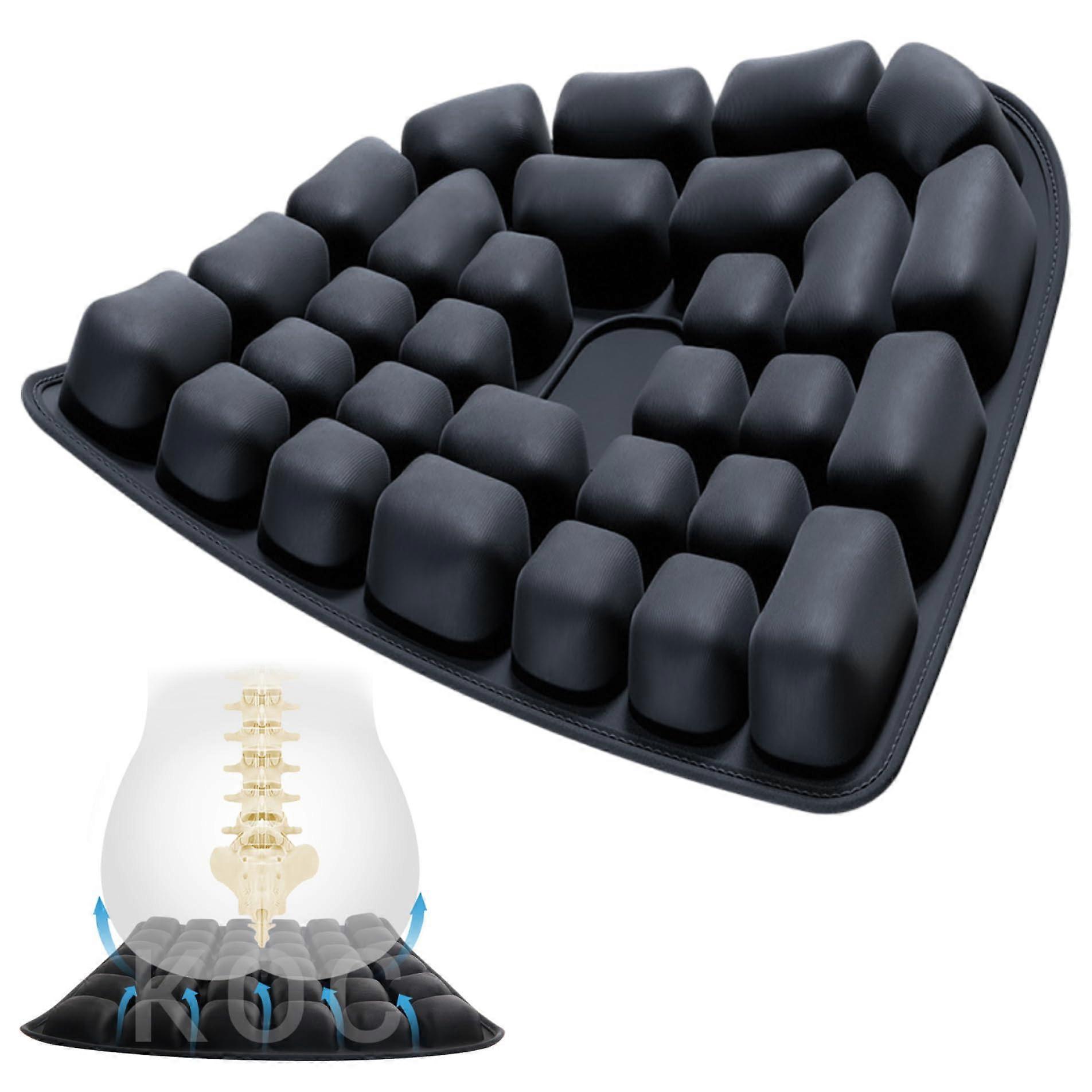 Inflatable Seat Cushion 44 x 44 cm Non-Slip Airplane Seat Pillow Portable Travel Cushion for Airplane Wheelchair Office Chairs