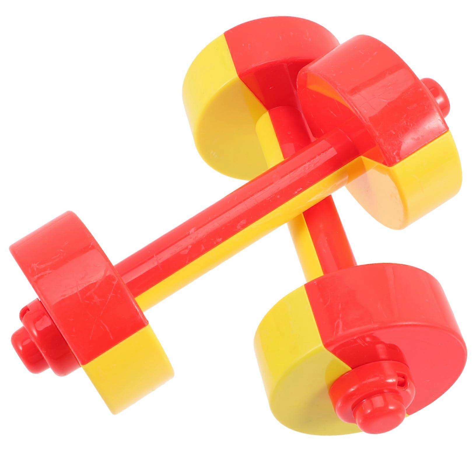 2Pcs Red and Yellow Lightweight Exercise Dumbbells for Boys Fitness Training Circus Skills Durable Gym Equipment