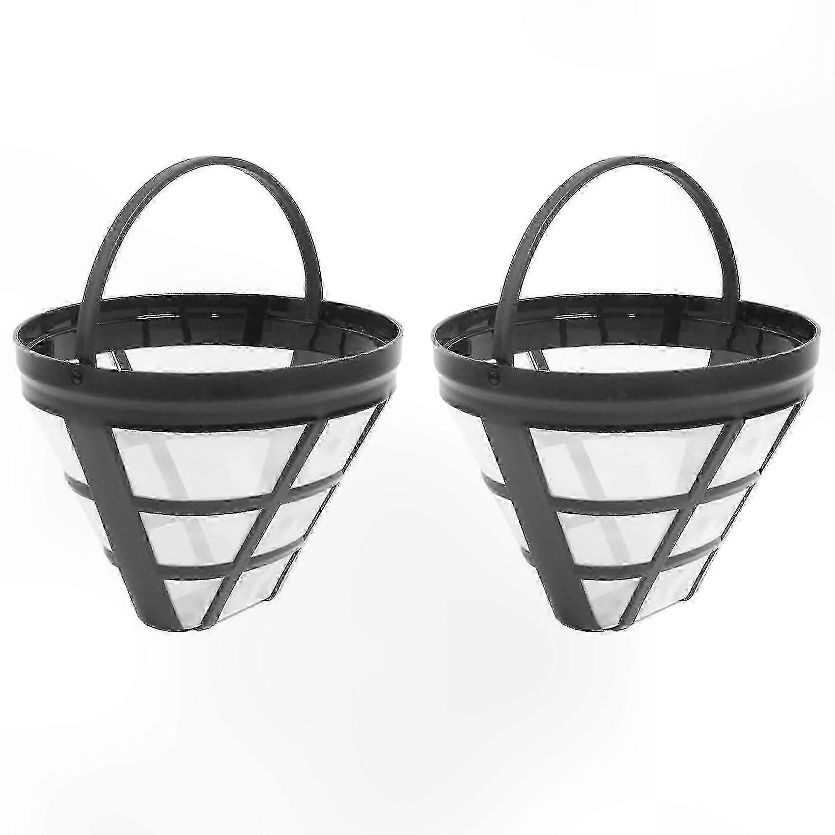 2Pack No.4 Reusable Coffee Maker Basket Filter, Compatible with Most 8-12 Cup Basket Drip Coffee Machines