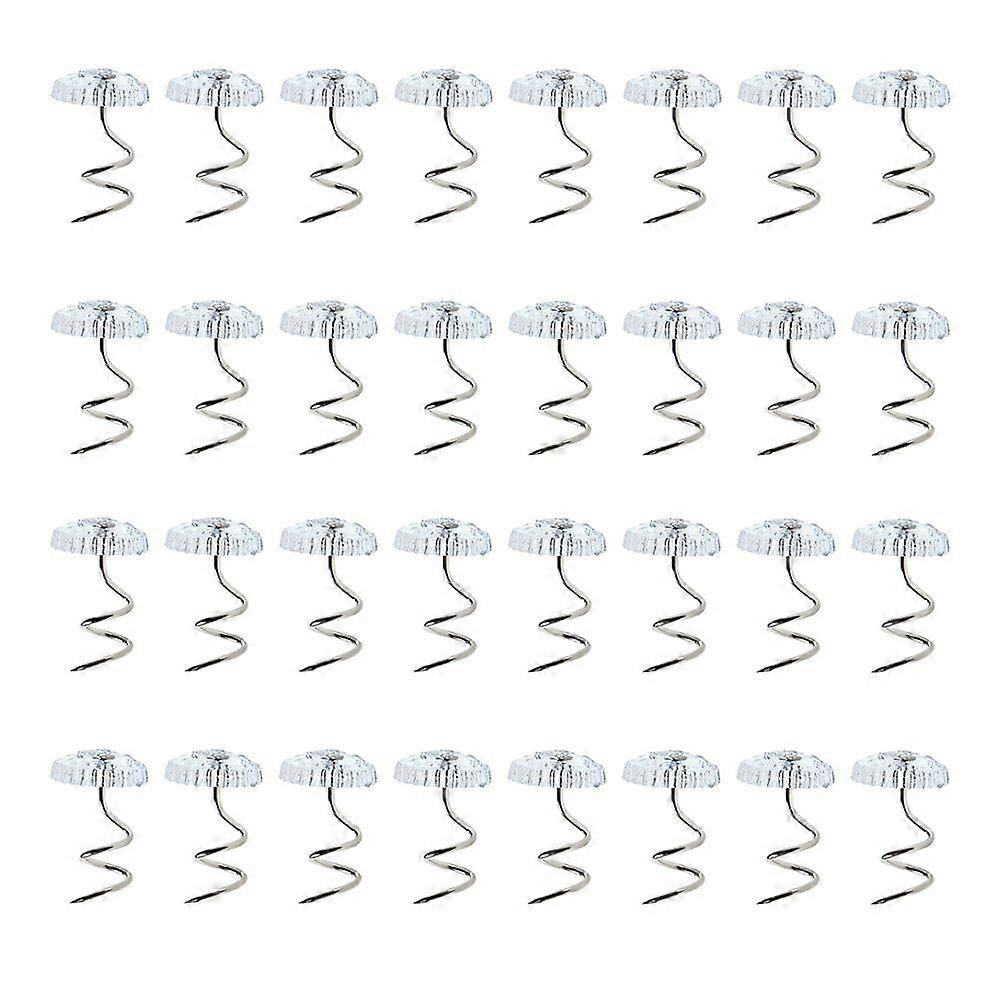 60pcs Clear Heads Twisting Pin Practical Dust Ruffle Pin Bed Skirt Fixing Pin