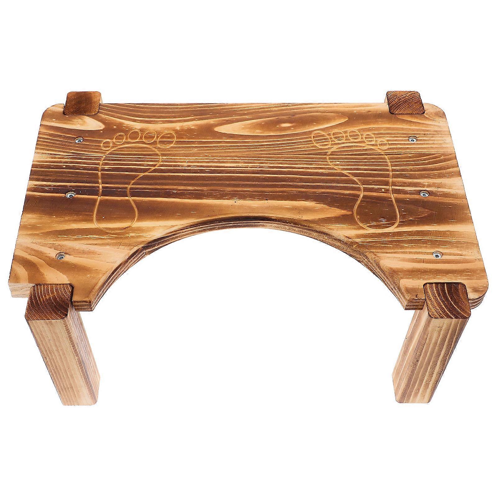 Compact Wooden Step Stool for Bathroom and Kitchen Use – Elegant Footstool for Adults, Versatile Home Decor
