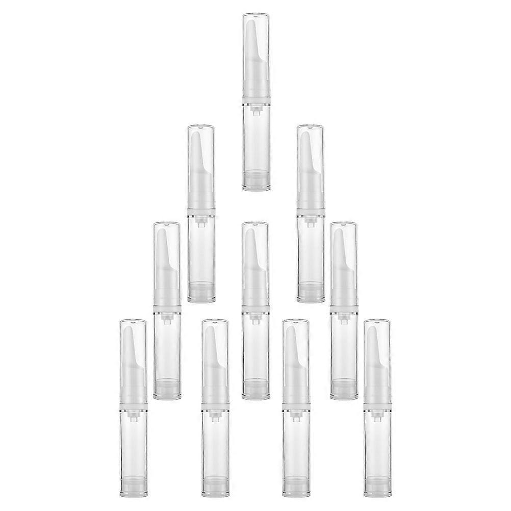 Airless Bottle 10Pcs Transparent Plastic Storage Bottles with Clear Visibility Feature