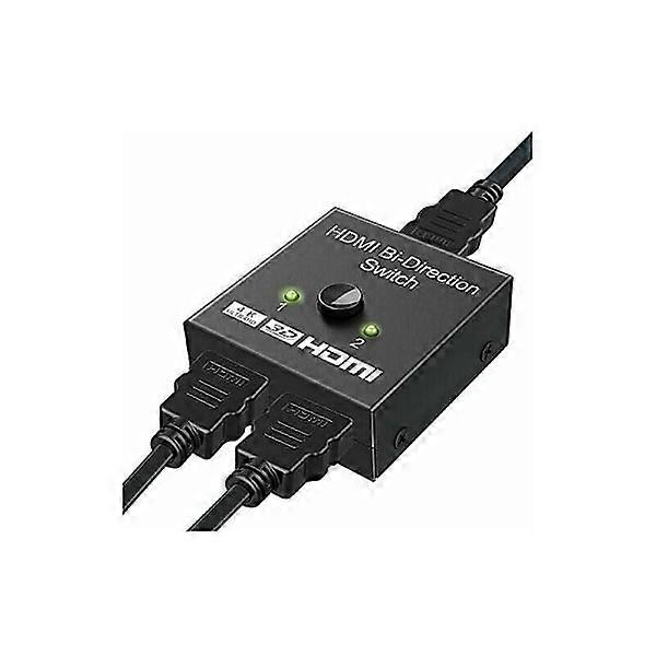 HDMI Switch, Bi-Directional 4K HDMI Splitter Adapter 2 in 1 Out or 1 in 2, HDMI Adapter